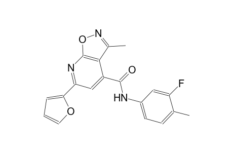 isoxazolo[5,4-b]pyridine-4-carboxamide, N-(3-fluoro-4-methylphenyl)-6-(2-furanyl)-3-methyl-