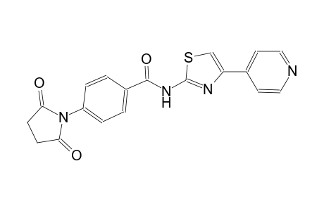 benzamide, 4-(2,5-dioxo-1-pyrrolidinyl)-N-[4-(4-pyridinyl)-2-thiazolyl]-