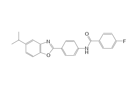 4-fluoro-N-[4-(5-isopropyl-1,3-benzoxazol-2-yl)phenyl]benzamide