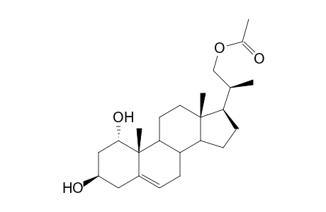 Pregn-5-ene-1,3,21-triol, 20-methyl-, 21-acetate, (1.alpha.,3.beta.,20S)-