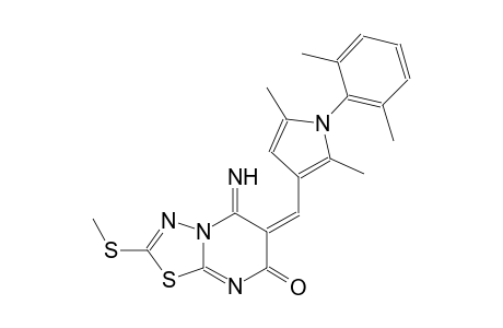 (6E)-6-{[1-(2,6-dimethylphenyl)-2,5-dimethyl-1H-pyrrol-3-yl]methylene}-5-imino-2-(methylsulfanyl)-5,6-dihydro-7H-[1,3,4]thiadiazolo[3,2-a]pyrimidin-7-one