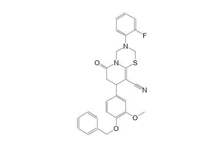 2H,6H-pyrido[2,1-b][1,3,5]thiadiazine-9-carbonitrile, 3-(2-fluorophenyl)-3,4,7,8-tetrahydro-8-[3-methoxy-4-(phenylmethoxy)phenyl]-6-oxo-