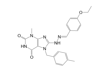 4-ethoxybenzaldehyde [3-methyl-7-(4-methylbenzyl)-2,6-dioxo-2,3,6,7-tetrahydro-1H-purin-8-yl]hydrazone