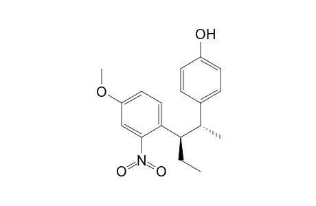 (2R*,3R*)-2-(4-Hydroxyphenyl)-3-(2-nitro-4-methoxyphenyl)pentane