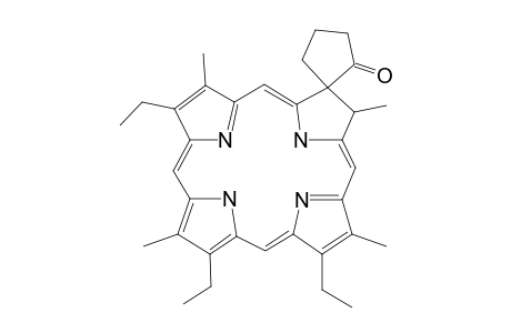 Spiro[cyclopentane-1,2'(3'H)-[21H,23H]porphin]-2-one, 8',12',17'-triethyl-3',7',13',18'-tetramethyl-, trans-