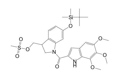 1H-Indole-3-methanol, 6-[[(1,1-dimethylethyl)dimethylsilyl]oxy]-2,3-dihydro-1-[(5,6,7-trimethoxy-1H-indol-2-yl)carbonyl]-, .alpha.-methanesulfonate, (.+-.)-