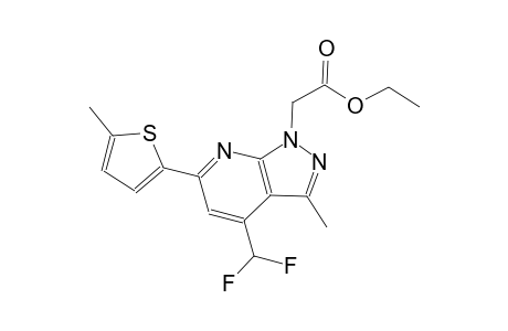 1H-pyrazolo[3,4-b]pyridine-1-acetic acid, 4-(difluoromethyl)-3-methyl-6-(5-methyl-2-thienyl)-, ethyl ester