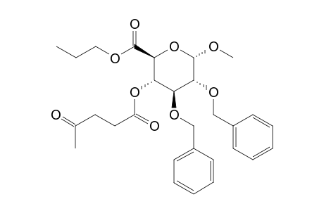 .alpha.-D-Glucopyranosiduronic acid, propyl 2,3-bis-O-(phenylmethyl)-, methyl ester, 4-oxopentanoate