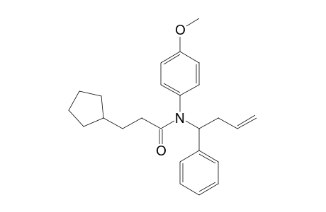 3-Cyclopentyl-N-(4-methoxyphenyl)-N-(1-phenylbut-3-enyl)propanamide