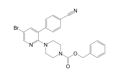 Benzyl 4-(5-bromo-3-(4-cyanophenyl)pyridin-2-yl)piperazine-1-carboxylate