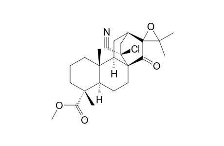 METHYL-(4-ALPHA,8-ALPHA,12-ALPHA,14R,16-ALPHA)-14-CHLORO-14-CYANO-16,17-EPOXY-17,17-DIMETHYL-15-OXO-19-NORATISAN-4-CARBOXYLATE