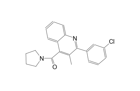 2-(3-chlorophenyl)-3-methyl-4-(1-pyrrolidinylcarbonyl)quinoline
