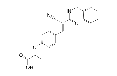 2-{4-[(1E)-3-(benzylamino)-2-cyano-3-oxo-1-propenyl]phenoxy}propanoic acid