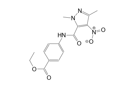 ethyl 4-{[(1,3-dimethyl-4-nitro-1H-pyrazol-5-yl)carbonyl]amino}benzoate