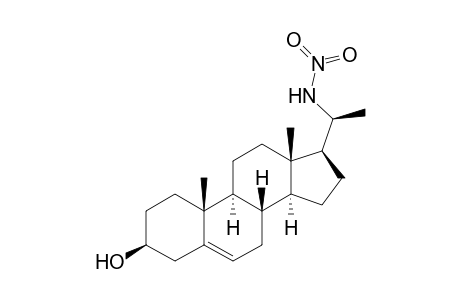Pregn-5-en-3-ol, 20-(nitroamino)-, (3.beta.,20R)-