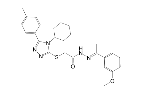 2-{[4-cyclohexyl-5-(4-methylphenyl)-4H-1,2,4-triazol-3-yl]sulfanyl}-N'-[(E)-1-(3-methoxyphenyl)ethylidene]acetohydrazide