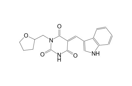 (5E)-5-(1H-indol-3-ylmethylene)-1-(tetrahydro-2-furanylmethyl)-2,4,6(1H,3H,5H)-pyrimidinetrione