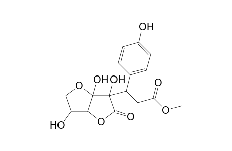 .beta.-L-threo-L-glycero-3-Hexulo-3,6-furanosonic acid, 2-C-[1-(4-hydroxyphenyl)-3-methoxy-3-oxopropyl]-, .gamma.-lactone