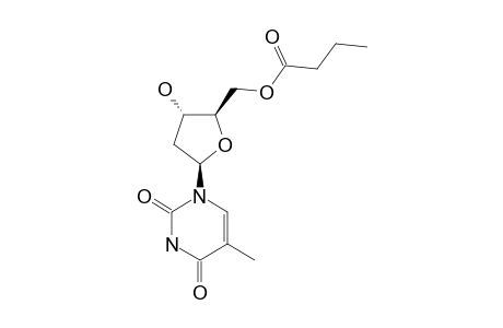butyric acid [(2R,3S,5R)-5-(2,4-diketo-5-methyl-pyrimidin-1-yl)-3-hydroxy-tetrahydrofuran-2-yl]methyl ester