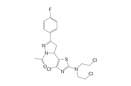 1-(5-{2-[Bis(2-chloroethyl)amino]-4-chlorothiazol-5-yl}-3-(4-fluorophenyl)-4,5-dihydro-1H-pyrazol-1-yl)ethan-1-one