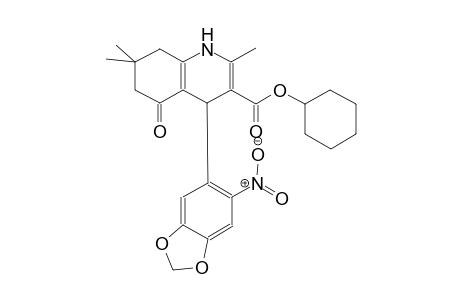 3-quinolinecarboxylic acid, 1,4,5,6,7,8-hexahydro-2,7,7-trimethyl-4-(6-nitro-1,3-benzodioxol-5-yl)-5-oxo-, cyclohexyl ester