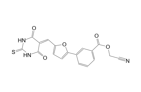 benzoic acid, 3-[5-[(tetrahydro-4,6-dioxo-2-thioxo-5(2H)-pyrimidinylidene)methyl]-2-furanyl]-, cyanomethyl ester