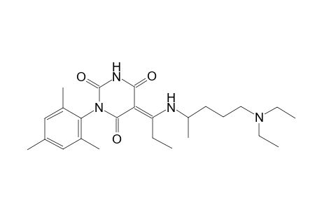 5-(1-{[4-(diethylamino)-1-methylbutyl]amino}propylidene)-1-mesityl-2,4,6(1H,3H,5H)-pyrimidinetrione