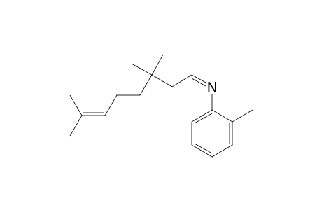 N-(3,3,7-Trimethyl-6-octenylidene)-o-toluidine