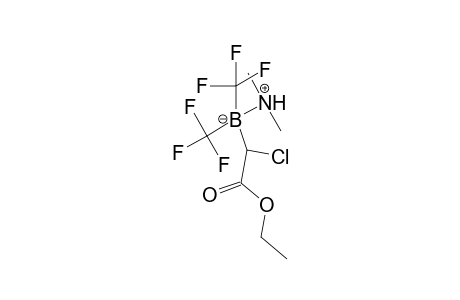Acetic acid, 1-chloro-1-[dimethylamine(N-B)bis(trifluoromethyl)boryl]-, ethyl ester