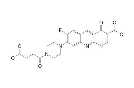 1-METHYL-7-FLUORO-1,4-DIHYDRO-4-OXO-8-[1'-(4'-N-SUCCINYLPIPERAZINYL)]-3-BENZO-[B]-[1,8]-NAPHTHYRIDINE-CARBOXYLIC-ACID