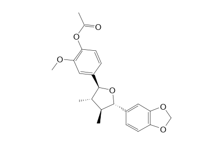 TALAUMIDIN-ACETATE;(2S,3S,4S,5S)-3,4-DIMETHYL-2-(3-METHOXY-4-ACETOXYPHENYL)-5-(3,4-METHYLENEDIOXYPHENYL)-TETRAHYDROFURAN
