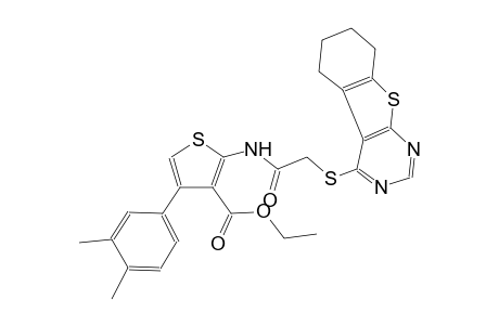 3-thiophenecarboxylic acid, 4-(3,4-dimethylphenyl)-2-[[[(5,6,7,8-tetrahydrobenzo[4,5]thieno[2,3-d]pyrimidin-4-yl)thio]acetyl]amino]-, ethyl ester