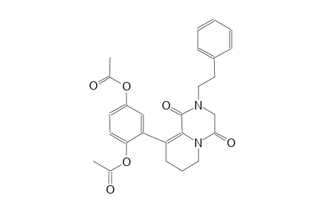 4-(acetyloxy)-2-[1,4-dioxo-2-(2-phenylethyl)-1,3,4,6,7,8-hexahydro-2H-pyrido[1,2-a]pyrazin-9-yl]phenyl acetate