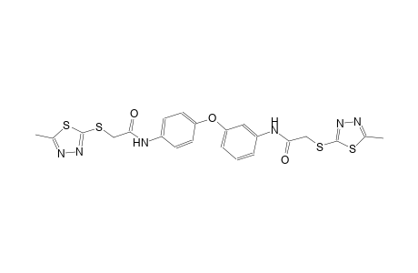 2-[(5-methyl-1,3,4-thiadiazol-2-yl)sulfanyl]-N-{3-[4-({[(5-methyl-1,3,4-thiadiazol-2-yl)sulfanyl]acetyl}amino)phenoxy]phenyl}acetamide