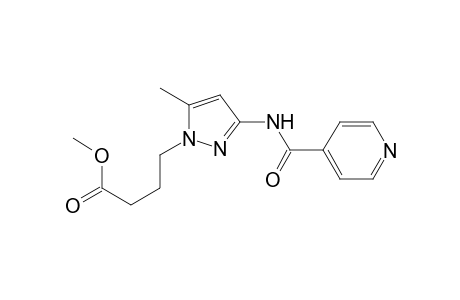 1H-Pyrazole-1-butanoic acid, 5-methyl-3-[(4-pyridinylcarbonyl)amino]-, methyl ester