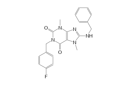 8-(benzylamino)-1-(4-fluorobenzyl)-3,7-dimethyl-3,7-dihydro-1H-purine-2,6-dione