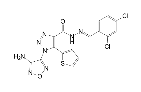 1-(4-amino-1,2,5-oxadiazol-3-yl)-N'-[(E)-(2,4-dichlorophenyl)methylidene]-5-(2-thienyl)-1H-1,2,3-triazole-4-carbohydrazide