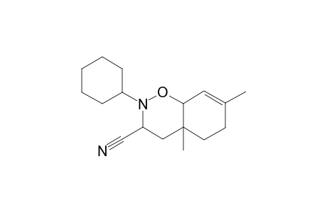 2-Cyclohexyl-4a,7-dimethyl-3,4,4a,5,6,8a-hexahydro-2H-benzo[e][1,2]oxazine-3-carbonitrile