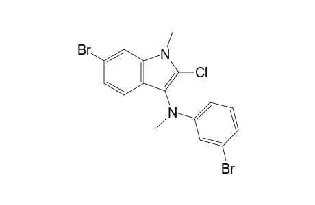 6-Bromo-2-chloro-1-methyl-3-[N-methyl-N-(m-bromophenyl)amino]indole