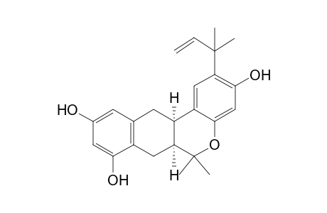 Rel-(6aS,12aR)-2-(1,1-Dimethylprop-2-en-1-yl)-6a,7,12,12a-tetrahydro-6,6-dimethyl-6H-benzo[b]naphtho[2,3-d]pyran-3,8,10-triol