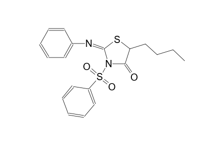 4-thiazolidinone, 5-butyl-2-(phenylimino)-3-(phenylsulfonyl)-, (2E)-