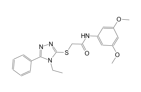 N-(3,5-dimethoxyphenyl)-2-[(4-ethyl-5-phenyl-4H-1,2,4-triazol-3-yl)sulfanyl]acetamide