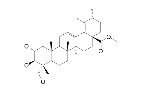 METHYL-PINFAENOATE;2-ALPHA,3-BETA,23-TRIHYDROXY-URSA-12,18-DIEN-28-O-METHYLESTER