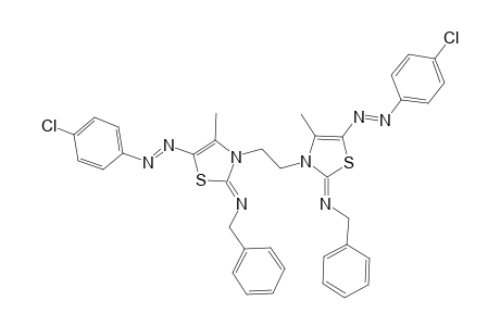 1,2-Bis-(5-(4-chlorophenylazo)-2-(N-benzylimino)-4-methyl-1,3-thiazolidin-3-yl) ethane