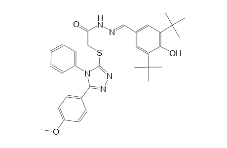 N'-[(E)-(3,5-ditert-butyl-4-hydroxyphenyl)methylidene]-2-{[5-(4-methoxyphenyl)-4-phenyl-4H-1,2,4-triazol-3-yl]sulfanyl}acetohydrazide