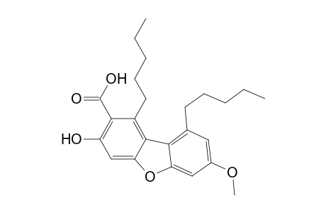 2-Dibenzofurancarboxylic acid, 3-hydroxy-7-methoxy-1,9-dipentyl-