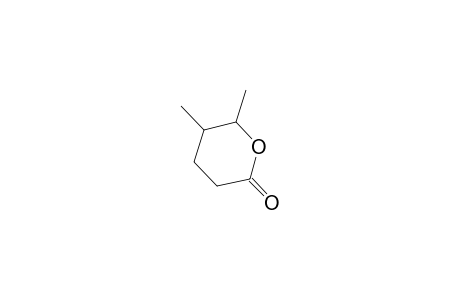 2H-Pyran-2-one, tetrahydro-5,6-dimethyl-, trans-