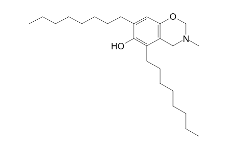 2H-1,3-Benzoxazin-6-ol, 3,4-dihydro-3-methyl-5,7-dioctyl-