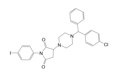 3-{4-[(4-chlorophenyl)(phenyl)methyl]-1-piperazinyl}-1-(4-iodophenyl)-2,5-pyrrolidinedione