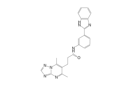 [1,2,4]triazolo[1,5-a]pyrimidine-6-propanamide, N-[3-(1H-benzimidazol-2-yl)phenyl]-5,7-dimethyl-